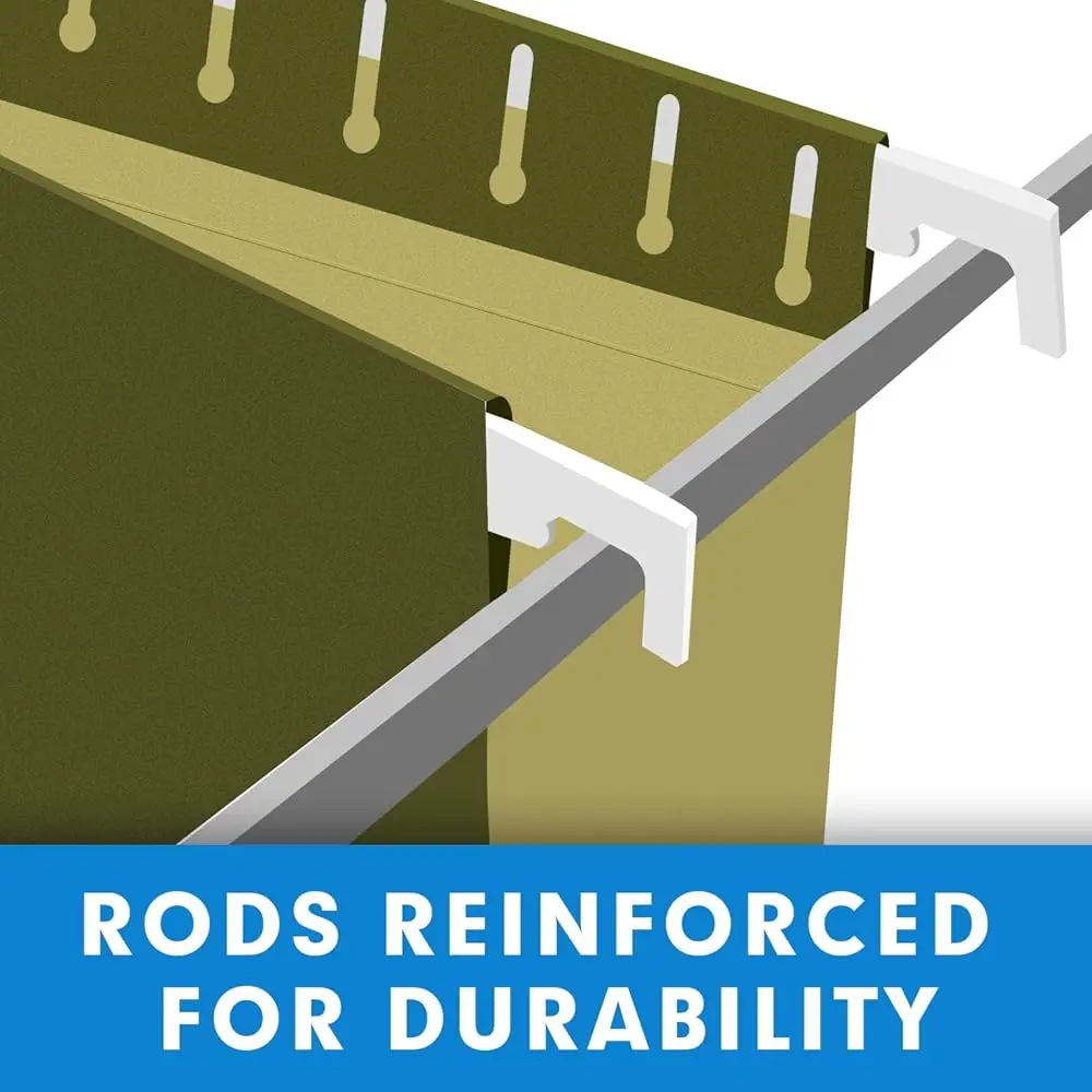 Folder File Gantung Aksi Ekstra, Folder Gantung Diperkuat Ukuran Huruf 60 Pa dengan Ekspansi Tugas Berat 3 Jam untuk File Besar,