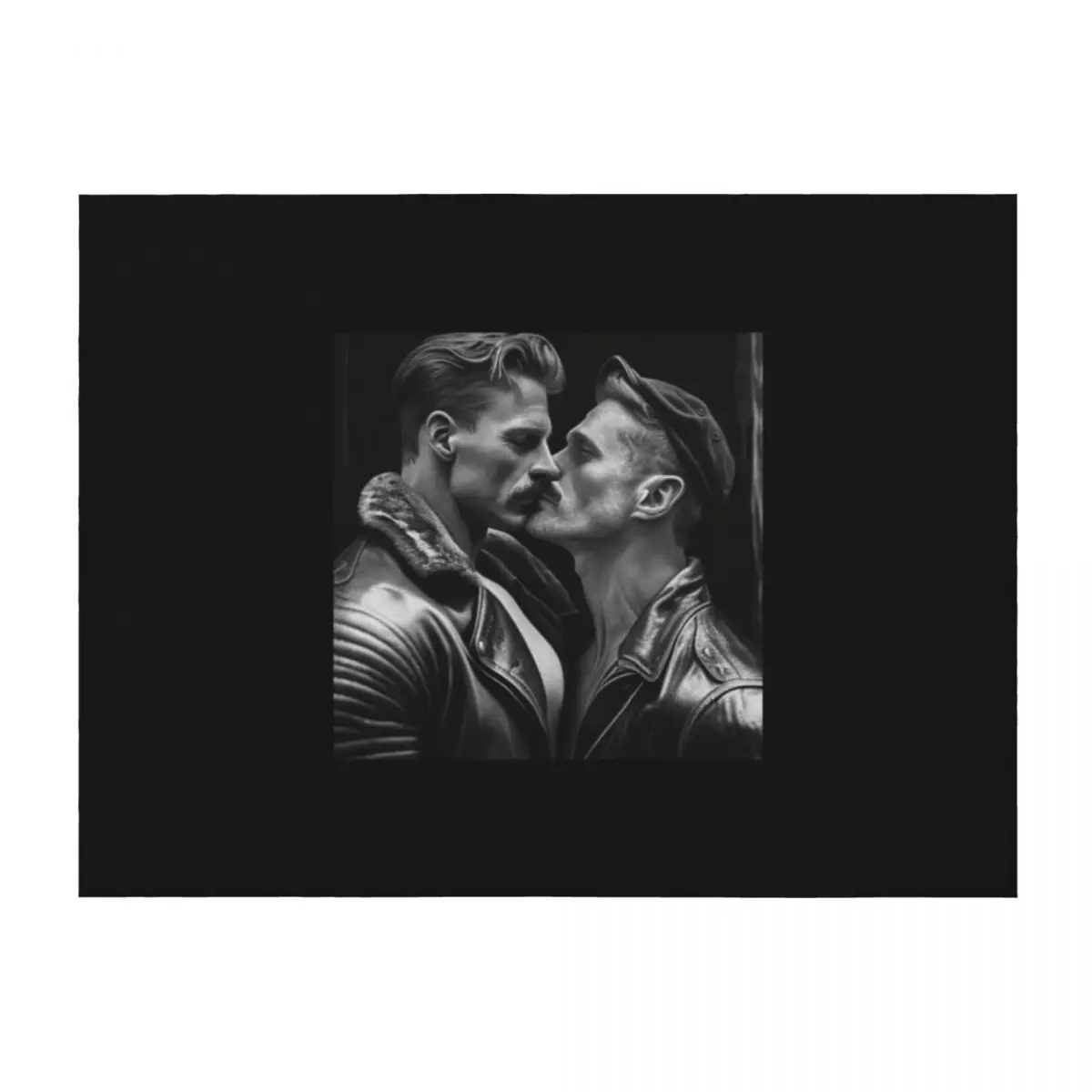 Men kissing Tom From Finland Throw Blanket Hairy for sofa Kid'S Blankets