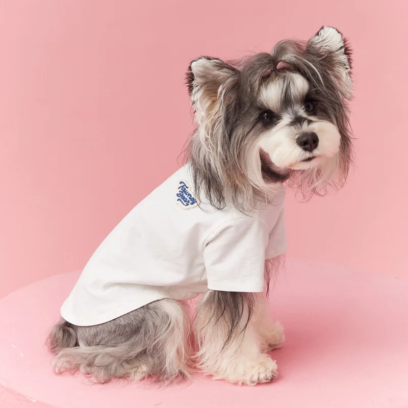 

Tony Bear Dog Clothes Summer Breathable Base LayerTPlain Color Inner Layer Shirt Schnauzer Maltese Yorkshire Terrier Short S