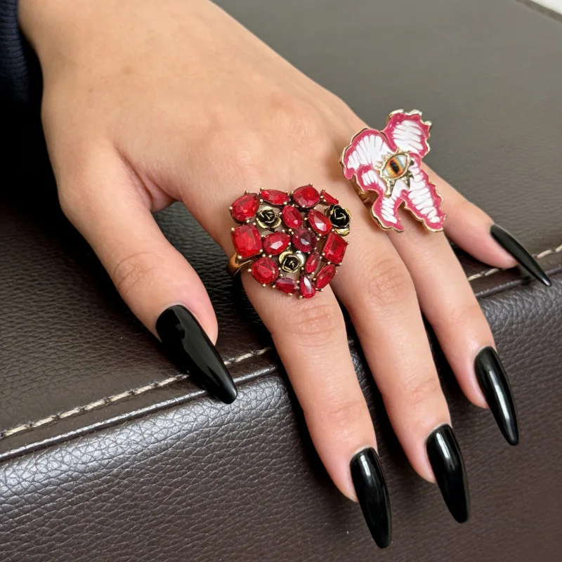 European and American new fashion alternative exaggerated retro ring