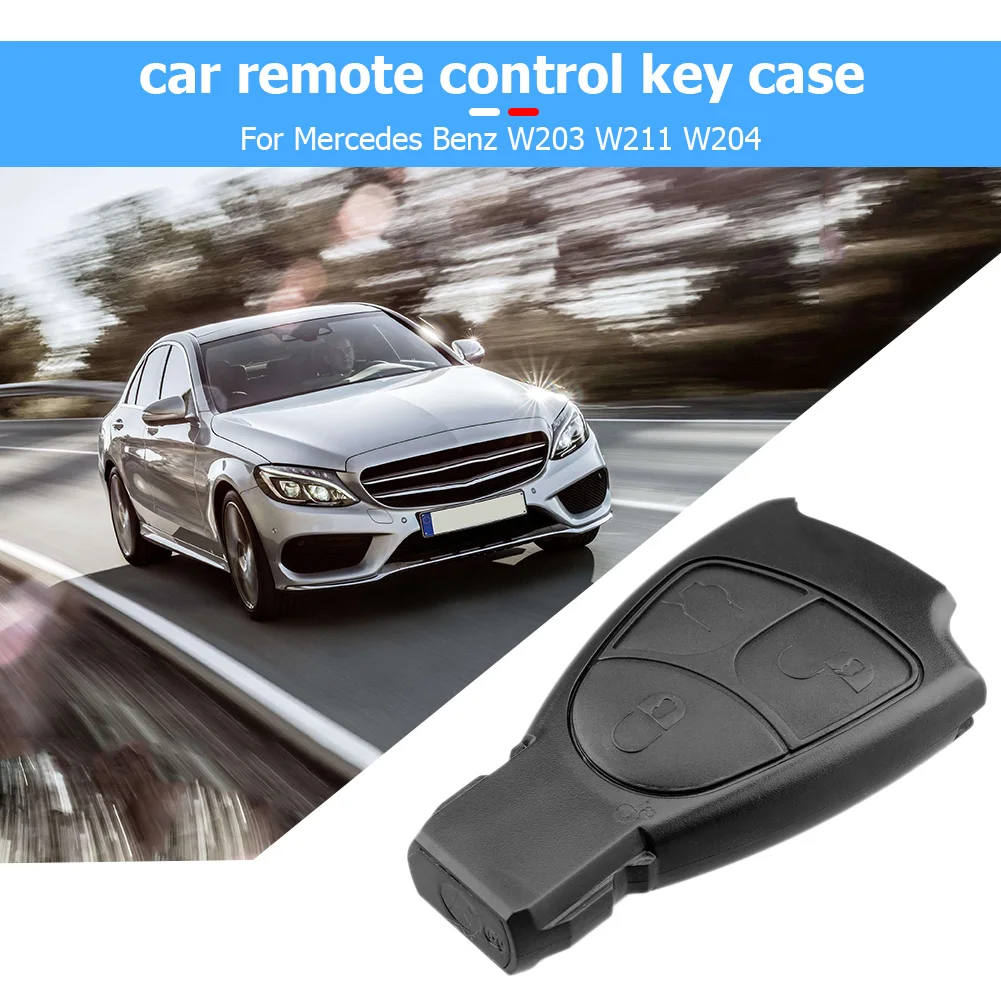 1-5PCS Car Remote Key Shell 3 pulsanti Key Case Cover sostituzione per Mercedes Benz W203 W211 W204 nero