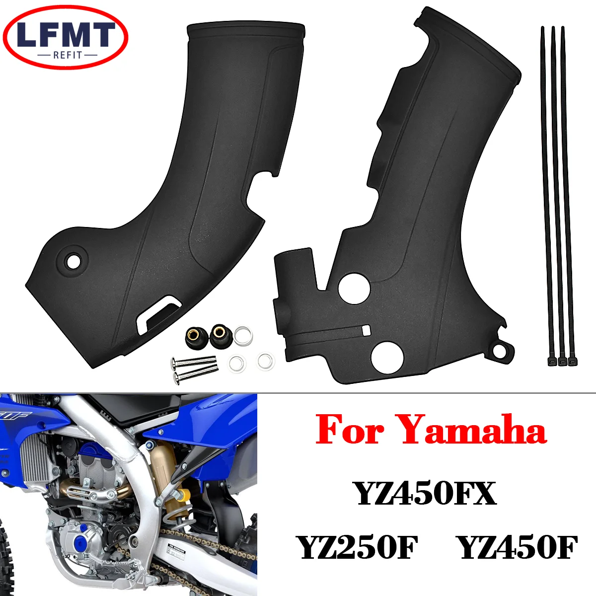 

For YAMAHA YZ250F YZ450F YZ450FX YZ 250F YZ 450F YZ 450FX F FX 2018 2019-2021Dirt Bike Motorcycle Frame Guards Covers Protectors