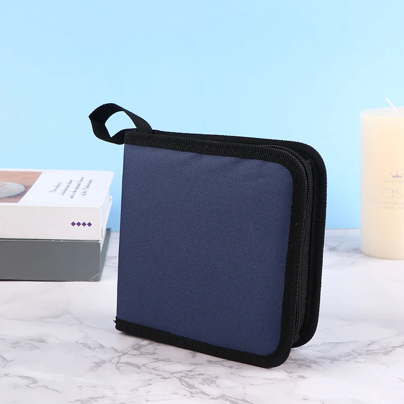 【C】1Pc 40Tablets CD DVD Discs Oxford Handbags Storage Case CD/DVD Case CD Case Storage DVD Organizer Case DVD Booklet Holder