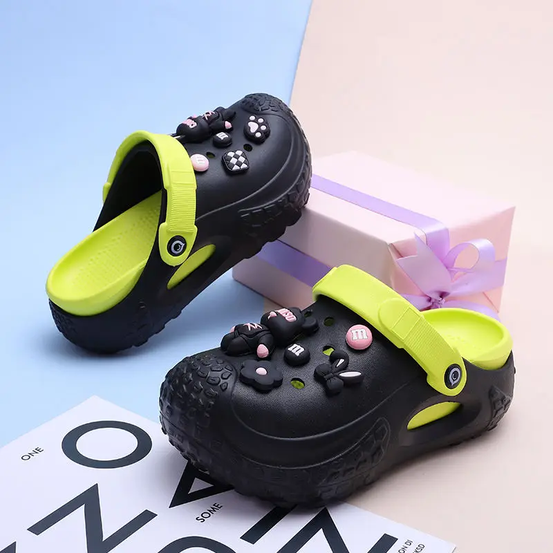 2024 new women clogs decorative charms girl\'s garden shoes eva soft cloud slide outdoor indoor beach