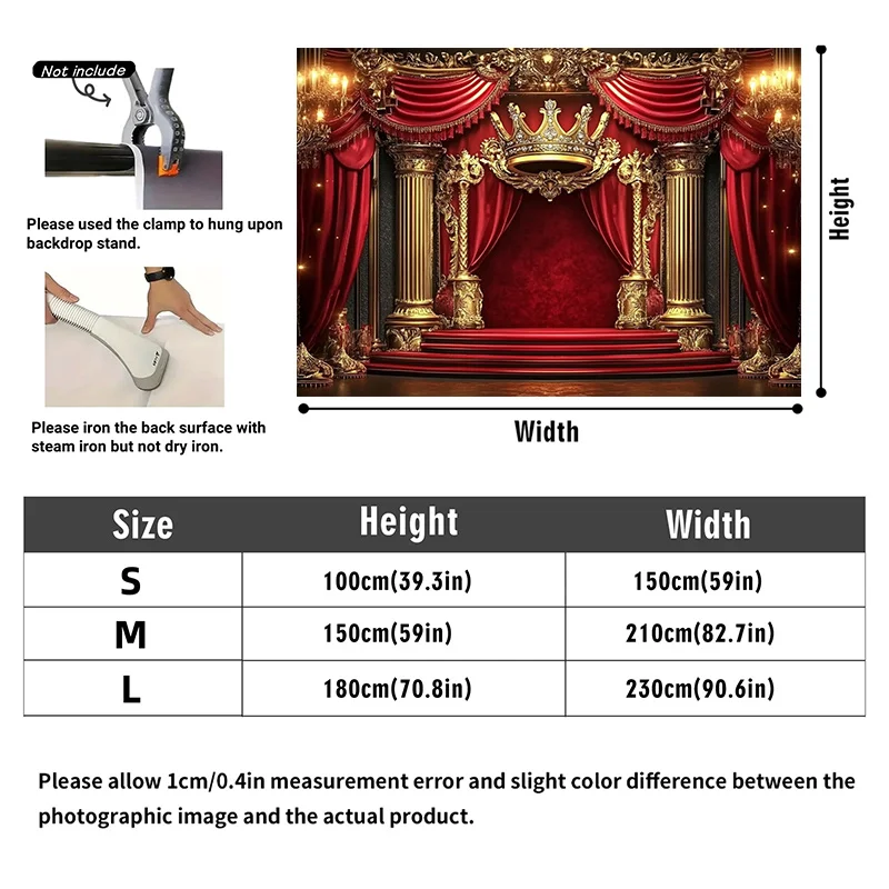 قطعة واحدة، عمود فاخر من الذهب لخلفية التصوير الفوتوغرافي على شكل تاج، مناسب لدعائم الاستوديو لتزيين العطلات #4