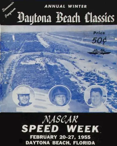 1pcs Daytona Beach Classis On Sand 1955  500 Stock Car Race All Metal Tin Sign  8x12