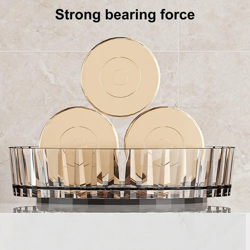 Elegant Rotating Rack Capacity 360-degree Rotating Makeup Organizer Tray Spice Rack for Cosmetics Strong Load-bearing Organizer