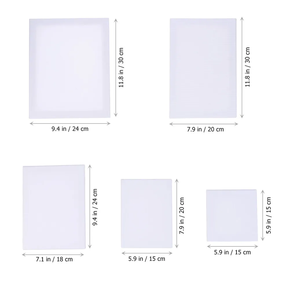 6Pcs Premium Painting Canvas Panels Natural Cotton Linen on Wooden Board Effortless Acrylic Oil Gouache Use Home Art Class