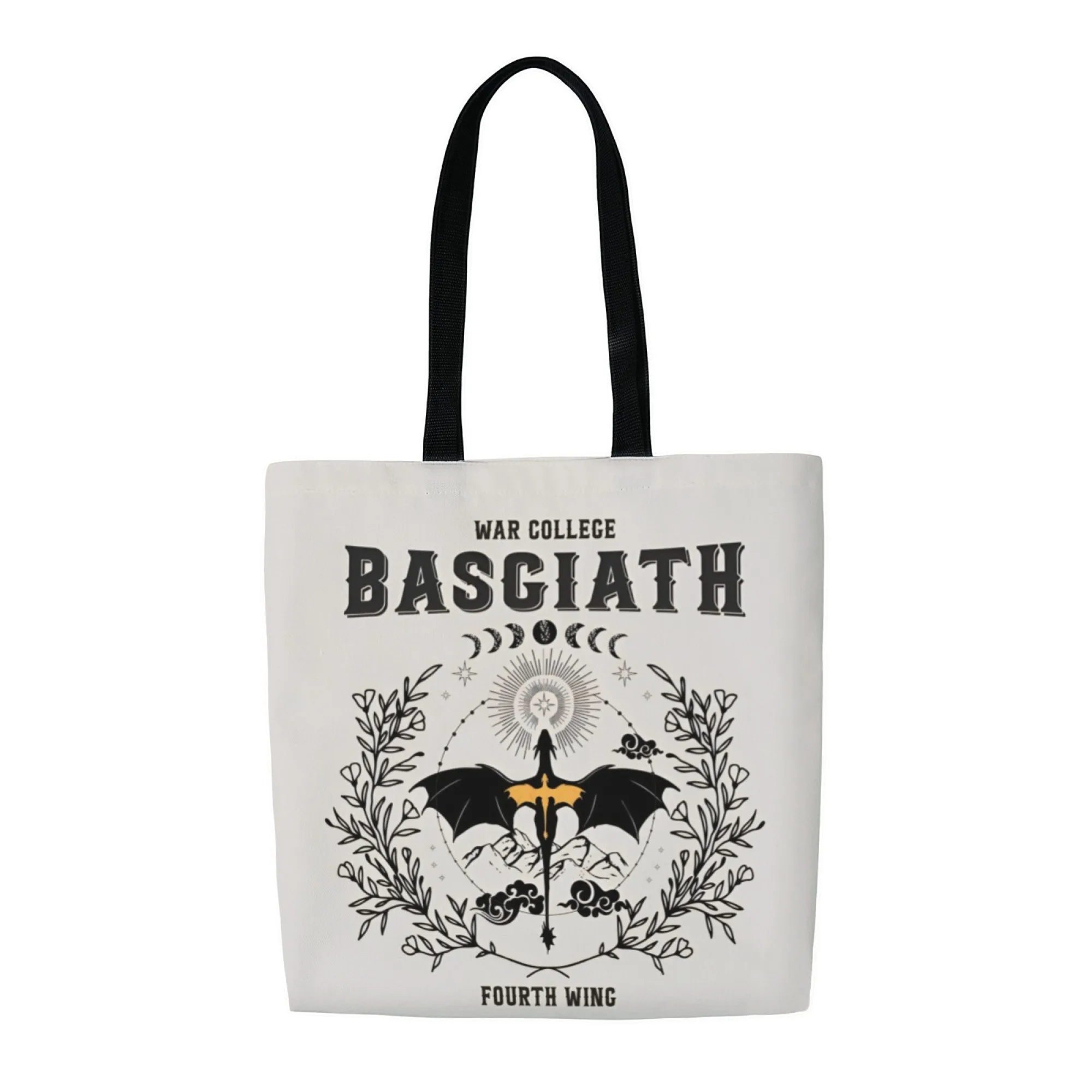 غريب الأطوار باسياث الحرب كلية التنين حمل حقيبة قماش قابلة لإعادة الاستخدام حقيبة كتف هدية للأصدقاء الذين عشقون تصاميم الجناح الرابع #6