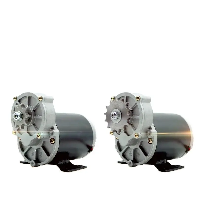 Motor Multiúso dc com Roda de Corrente Alto Torque Ímã Permanente Desaceleração 12v 24v 500w 200rpm Dentes 14 Dentes 428