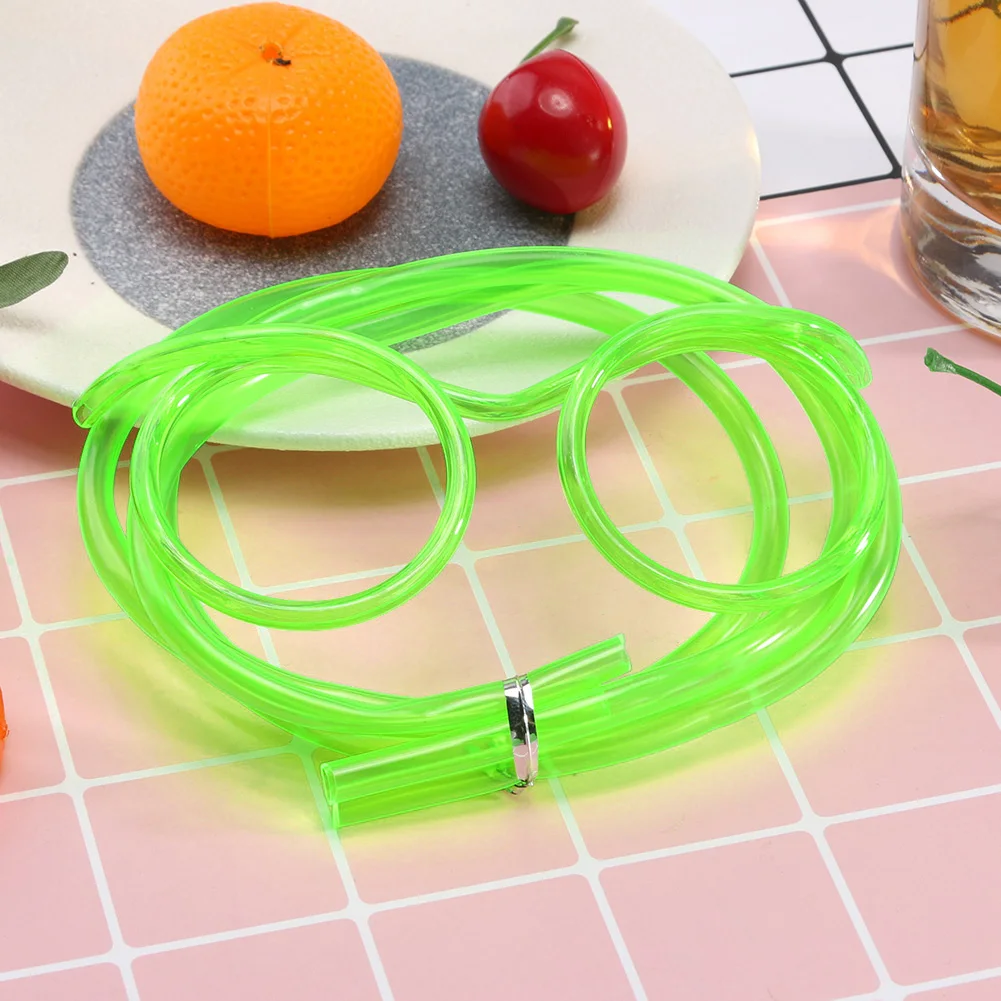 

Silly Straw Glasses Reusable Fun Loop Drinking Straw Eye Glasses Plastic for Kids Party Annual Meeting Parties Birthday