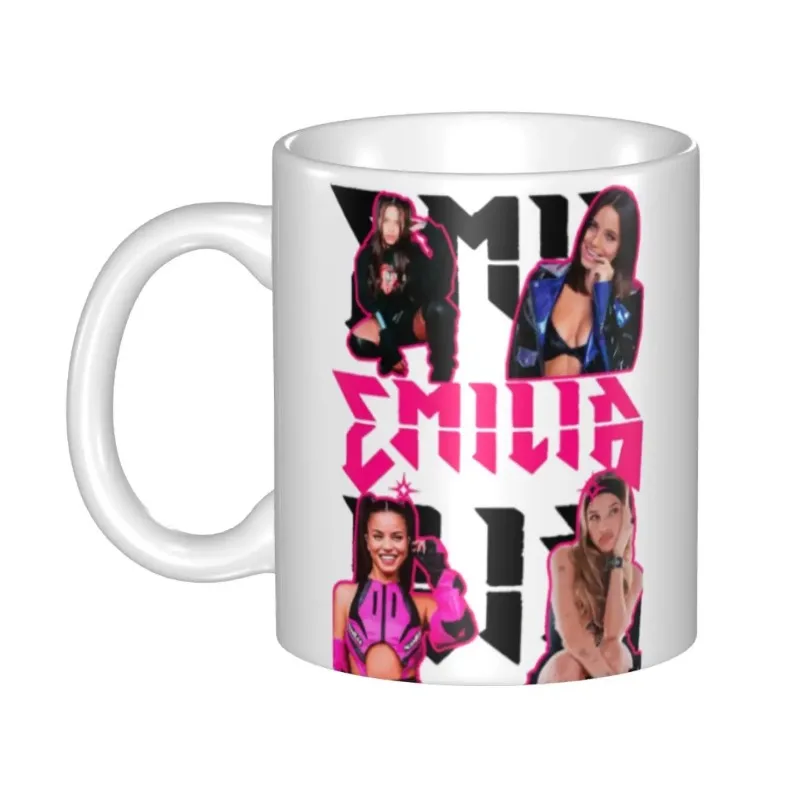 DIY Argentine Singer Emilia Mernes Ceramic Mugs Custom Coffee Cup Creative Gift