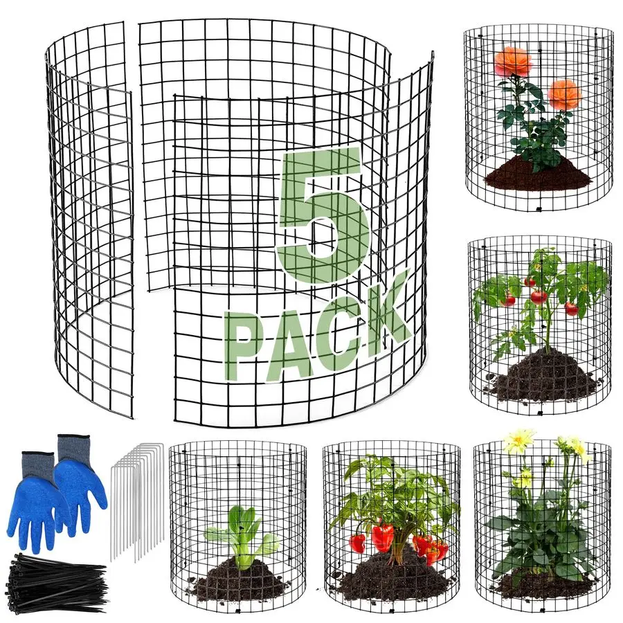 

15Pcs Plant Protectors from Animals Metal Plant Cages for Outdoor Plants Plant Cage amp Supports Keep Animal Out Garden Wire Mes