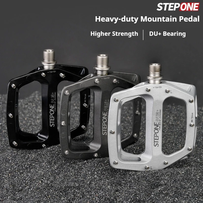

Велосипедные педали STEPONE B818+ MTB, широкая платформа 111x97 мм, тонкие противоскользящие плоские педали 17 мм, резьба 9/16 дюймов для горного велосипеда