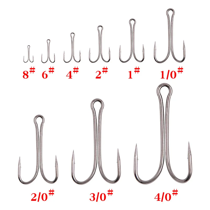 10/50/100PCS Long Shank Double Hook Barbed Weedless Fishing Hook Fly Tying for Jig Bass Fish Hook Fishing Tackle For Soft Lures