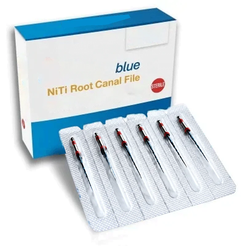 1Pack Dental Blue Rotary Files Nickel Titanium Root Canal File Single File 21mm/25mm R25/40 Machine Expandable Need