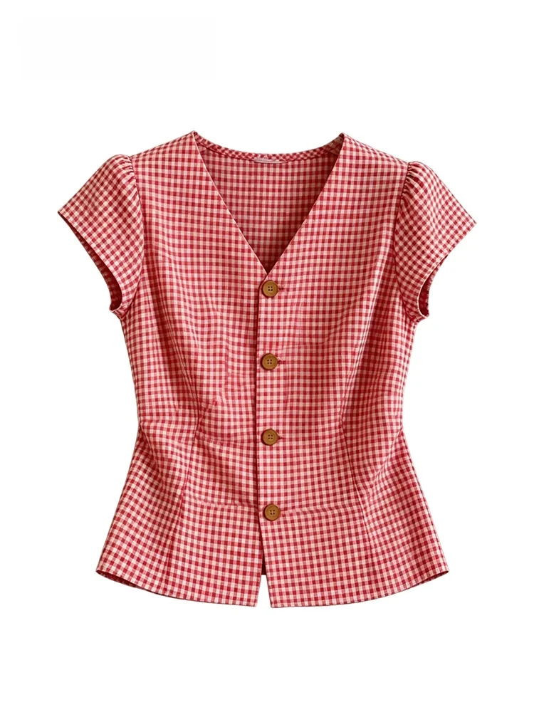 

Fashionable plus Size Sleeveless Vest Women's Summer New Style V-Neck Top Cara CLUB Casual Style A-Line Sleeve Stripe Pattern