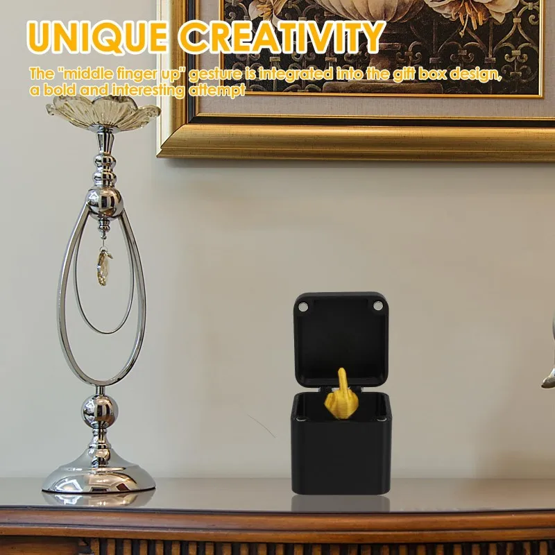 Out of the box pop-up Middle Finger Gift Box Creative Desk Home Decor Gifts Middle Finger Novelty Christmas Funny Prank Gift