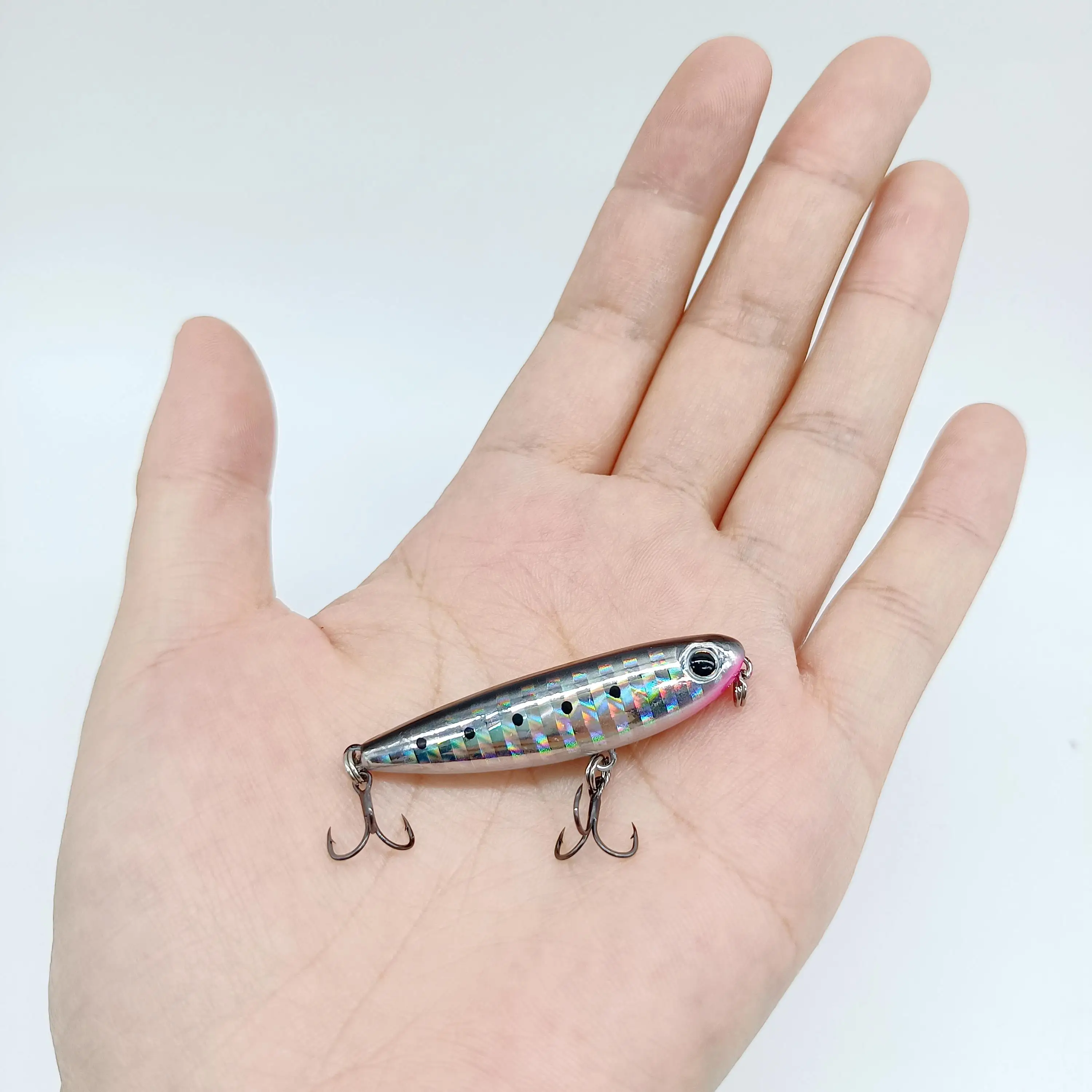 DUODUOYU 1PCS Neue Mini Topwater Bleistift Angeln Locken 2,8g/45mm Kleine Spaziergang Hund Künstliche Salzwasser harten Köder Bass Fishing Tackle – Detail 3