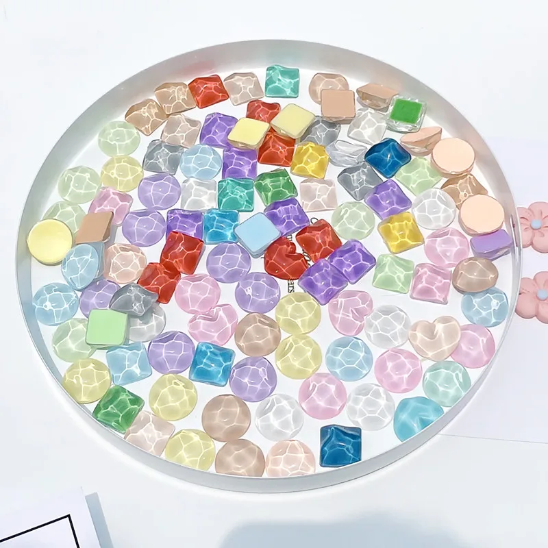 30pcs Round Flat Back Resin Cabochon Acrylic Patch Phone Case Shoes Hair Clip Scrapbook DIY Crafts Jewelry Crafts Accessories