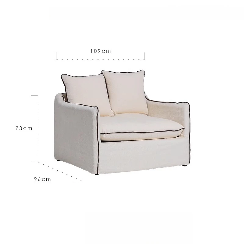 

Rhombus pattern 1.5 people, sofa single seat, small apartment double living room, sofa solid wood