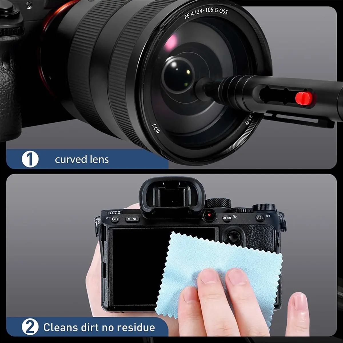 A003 Comprehensive Camera Lens Cleaning Kit for DSLR & Mirrorless - , - Includes Tools & Bag