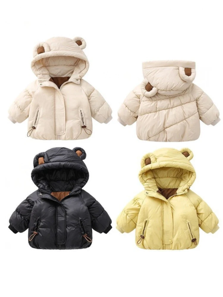 Ragazze addensare giacche bambini caldo carino capispalla Casual ragazzi cappotto con cappuccio 2023 nuovi bambini inverno autunno cotone