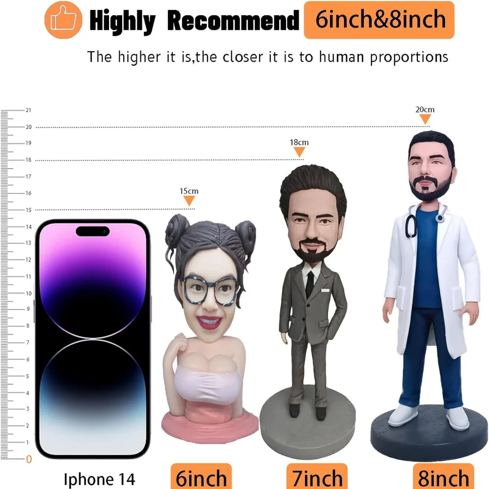 Custom Female Super Hero Wearing Black Suit and Red Cape Custom Bobblehead with Engraved Text