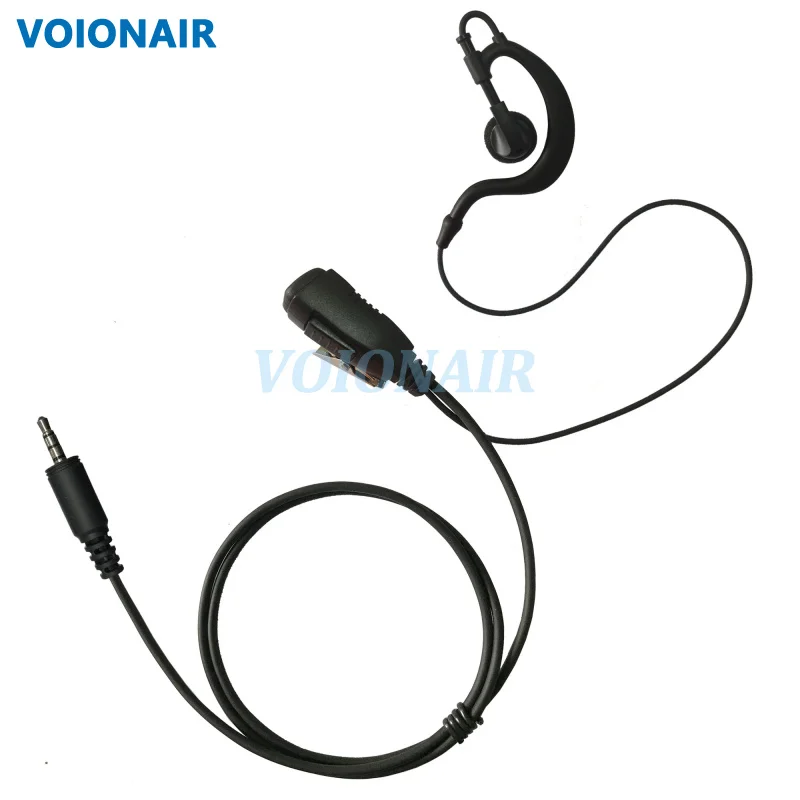 

VOIONAIR 10pcs/lot G Shape Ear Hook Earpiece Earphone Headset PTT Mic for Kenwood PKT-23 Two Way Radio