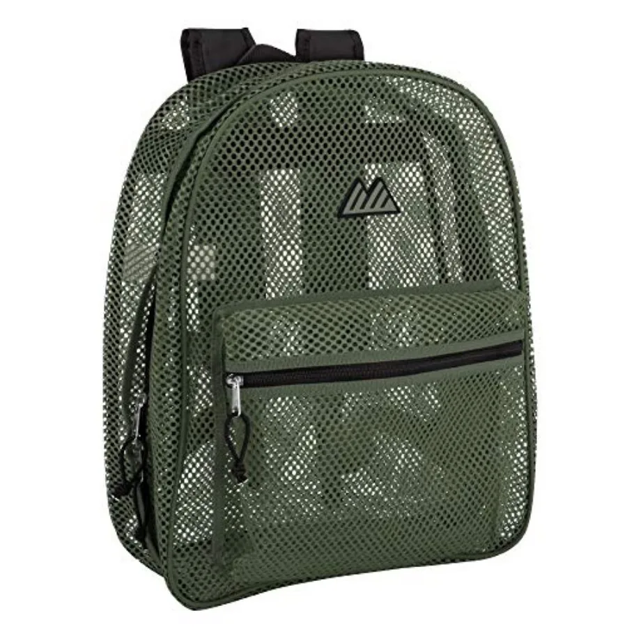 

Mesh Backpacks for,Adults, School, Beach, and Travel, Colorful Transparent Mesh Backpacks with Padded Straps Large