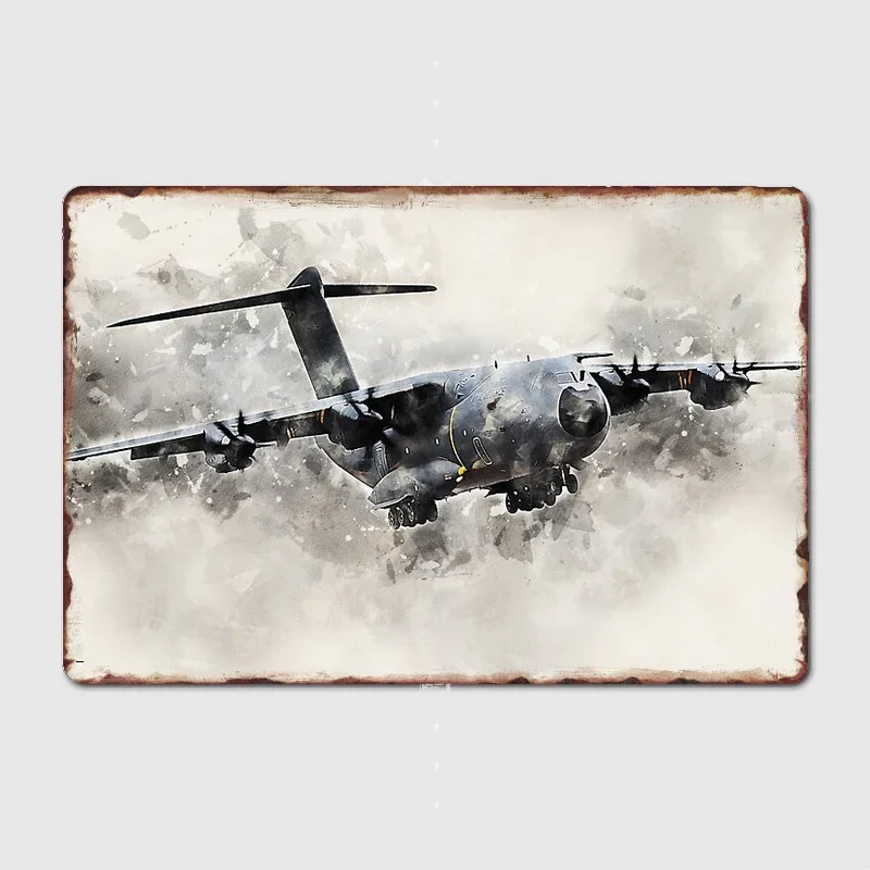 Royal Air Force Airbus A400M Painting Posters Metal Plaque Poster Home Decorations Classic Tin Sign Room Decor Wall