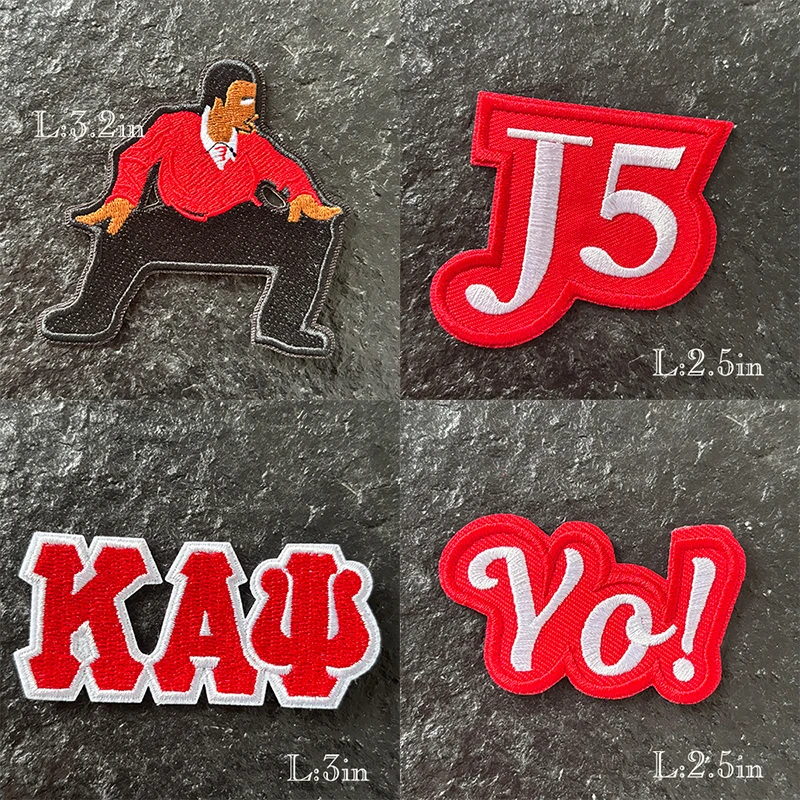 Custom Kappa Alpha Psi Embroidered Iron-On Patches Bundle, Fraternity Style Greek Letters Paraphernalia for Jackets, Vests, DIY