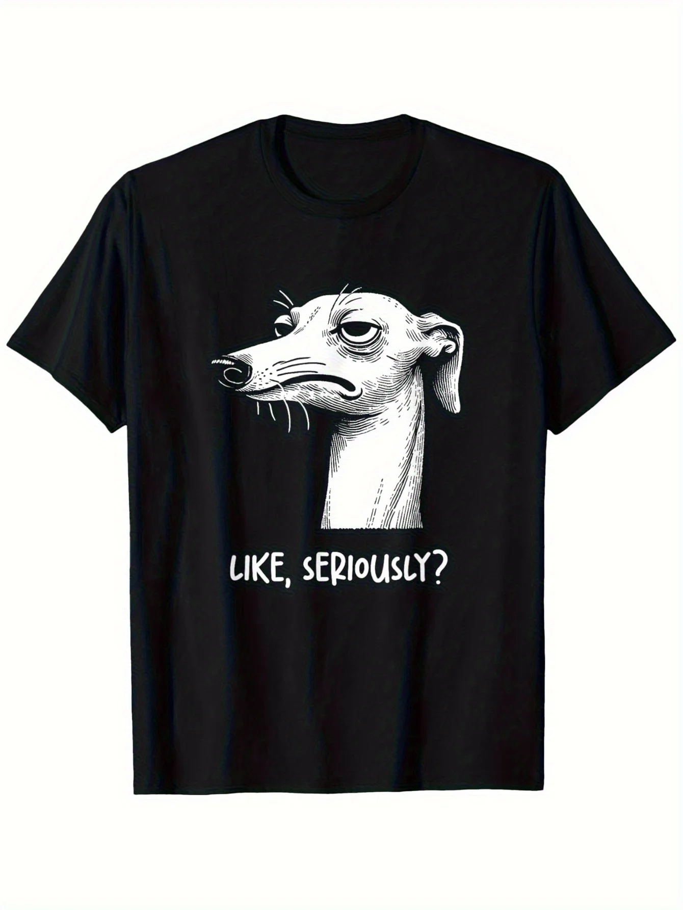 Men's Funny Sassy Greyhound Dog Cotton T-Shirt, 