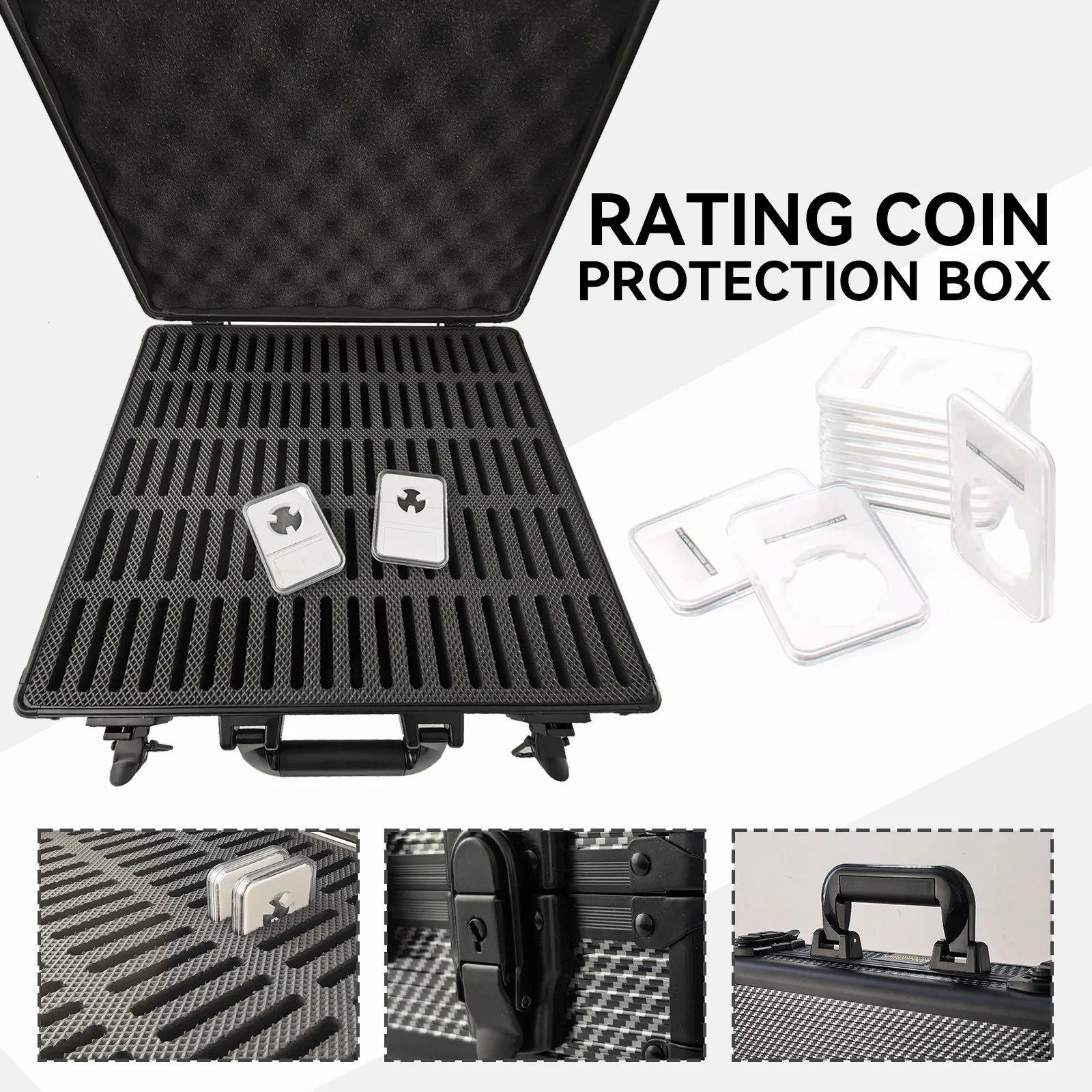 1pc 100 Slots Graded Coin Slab Storage Box Trading Coin Display Holders Organizers Protector Case for PCGS NGC Graded Coin Slab