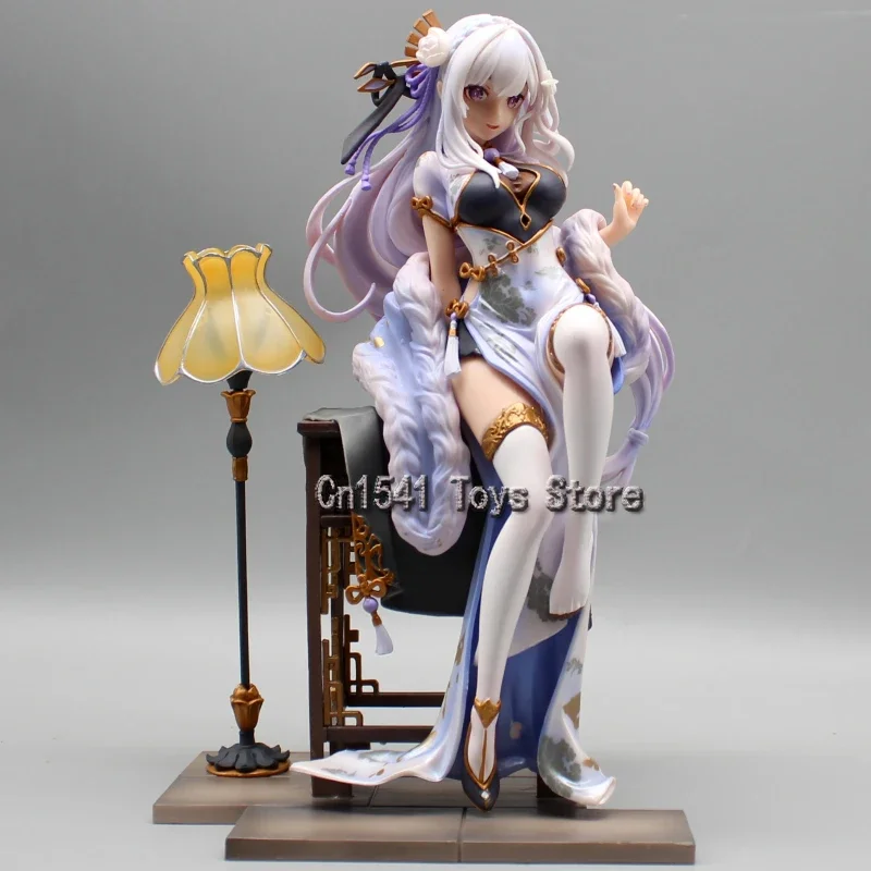 Figura Anime Rem Emilia Cheongsam, Re:Life in A World Different, Brinquedo de Boneca Colecionável em PVC, 23cm