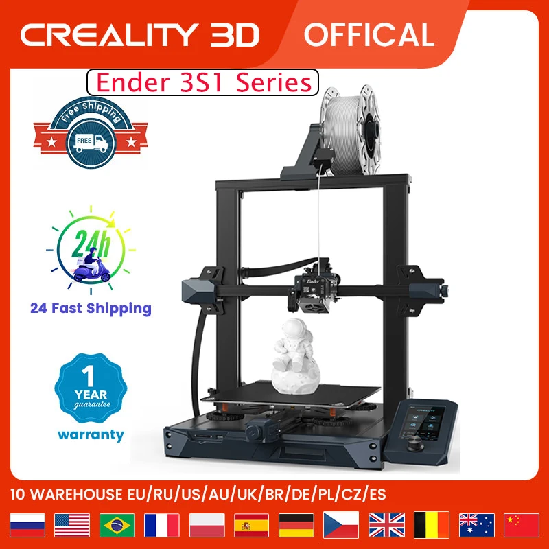 

Creality 3D Printer Ender-3 S1/ 3S1PRO/3S1 PLUS Build Volume with CR Touch Auto-leveling Sprite Direct Extruder 32 Bit Silent