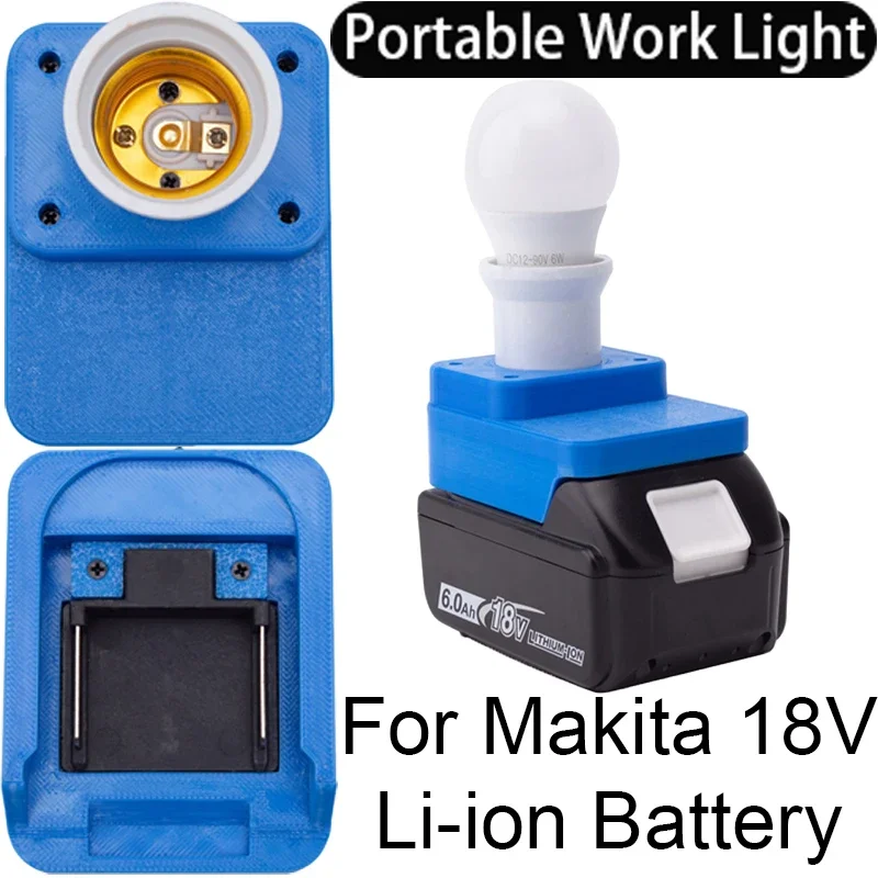 

Portable LED Work E27 Light for Makita 18V Li-Ion Battery LED Tool Light for Indoor and Outdoor Work Light E27 Bulb