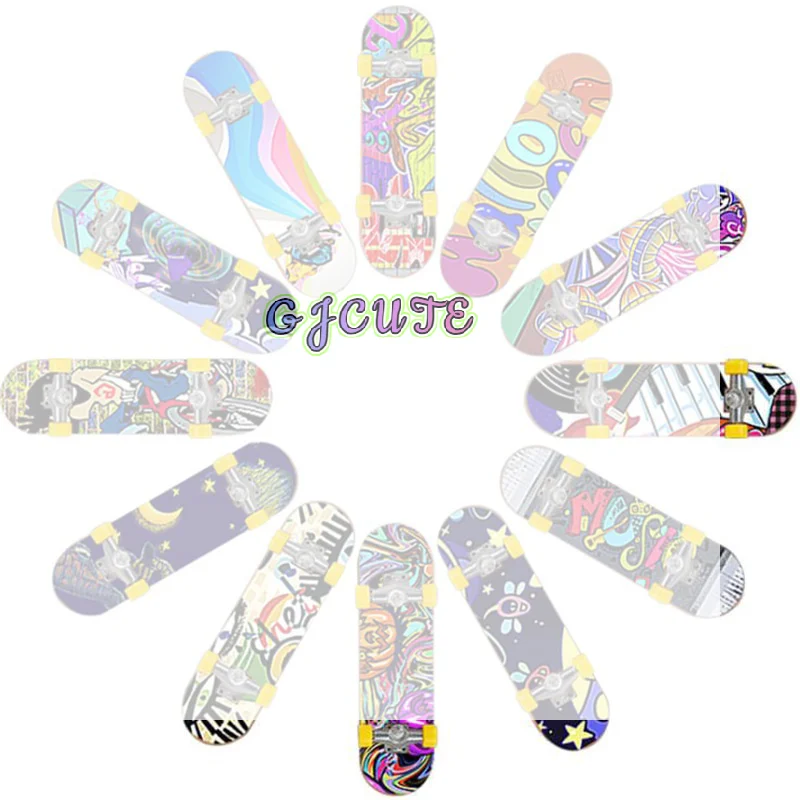 /GJ/Cute Kids Children Mini Fingerboard Skate Boarding Gifts Party Toy Random 1PC