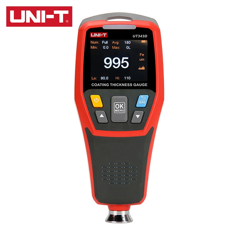 UNI-T UT343D/A/E AUTO Metal Coating Thickness Gauge FE/NFE auto Recognition Single-point Multi-point Quick Judgment Prompt