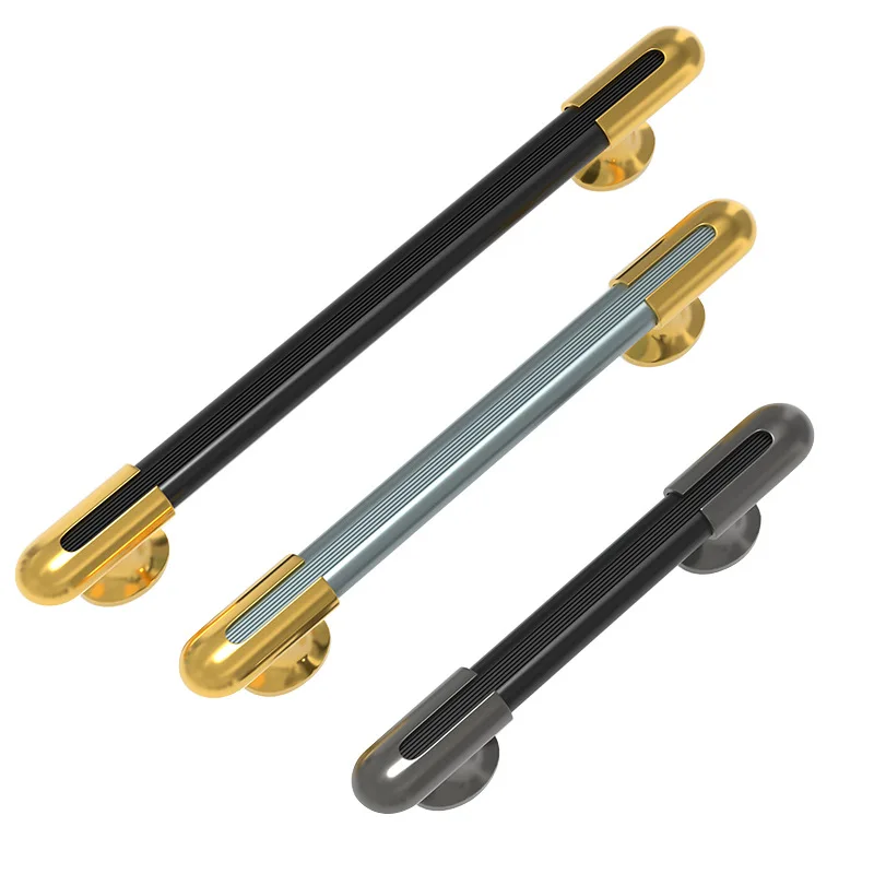 New Nordic light luxury handle aluminum alloy color matching  wardrobe door handle cabinet small