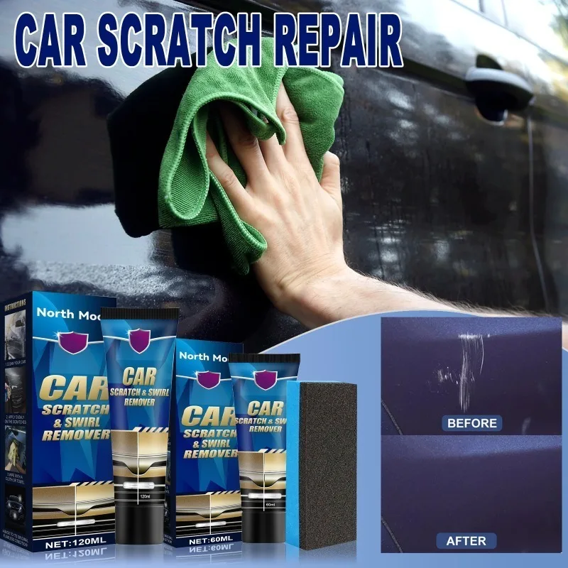 Car Body Scratch Remover Paint Scratch Care Repair Cream with Polishing Wax Brush Rag Tool Care Accessories