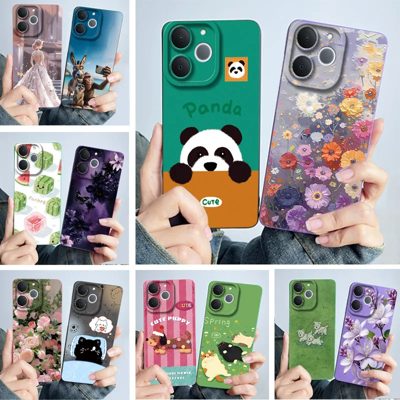 Casing For Realme Note 70 70T Phone Case Quality Soft Silicone Panda Sweet Girls Back Cover For Realme Narzo 80 Lite 4G Bumper