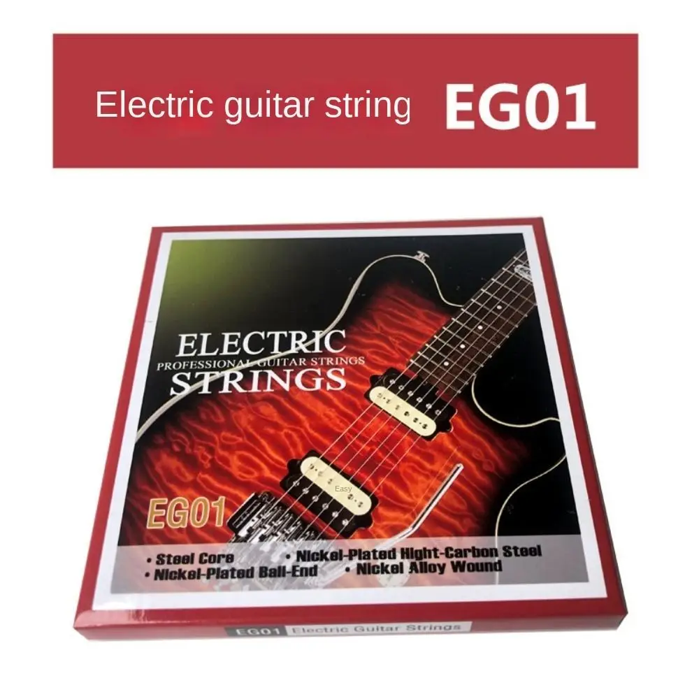 1 conjunto de cordas para guitarra acústica ag01/cg01/eg01 6 cordas de bronze para guitarra elétrica revestida de liga de cobre