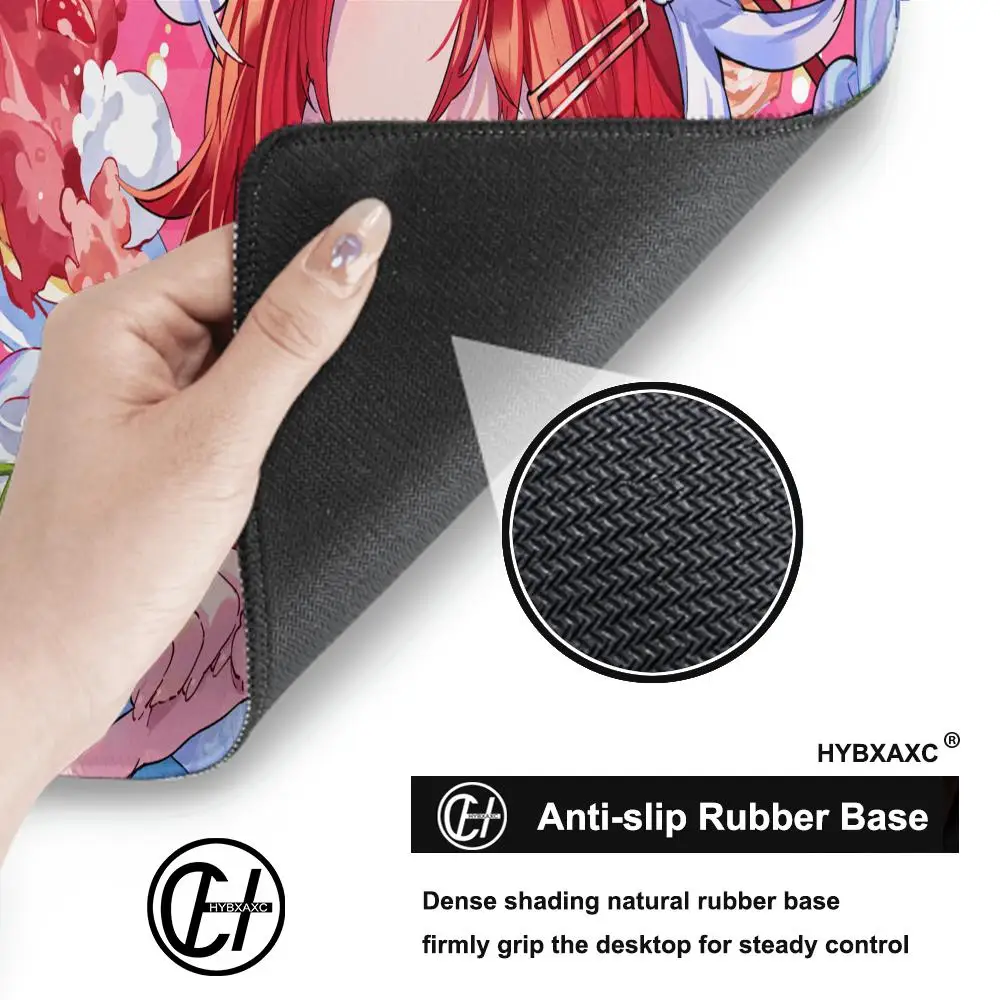Mousepad คอมพิวเตอร์ขนาดใหญ่อุปกรณ์เสริมสําหรับเล่นเกม MousePads Mats Anti-SLIP แล็ปท็อป Soft MICE Pad H-Hololive H-Hakos B-Baelz