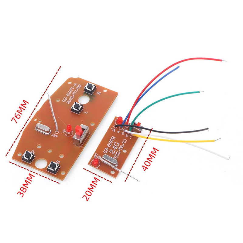 High Quality 2.4G Four Channel Transmitter Receiver Board For RC Car Remote Control Toys Parts Module Circuit Board PCBA