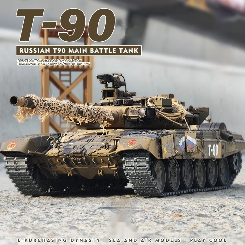 ヘンロン 1/16 7.0 メタル ロシア T-90 主力戦車 RC戦車モデル 3938 360 °   タレット・トゥーカン・シミュレーション・モデル・オフロード・ビークル