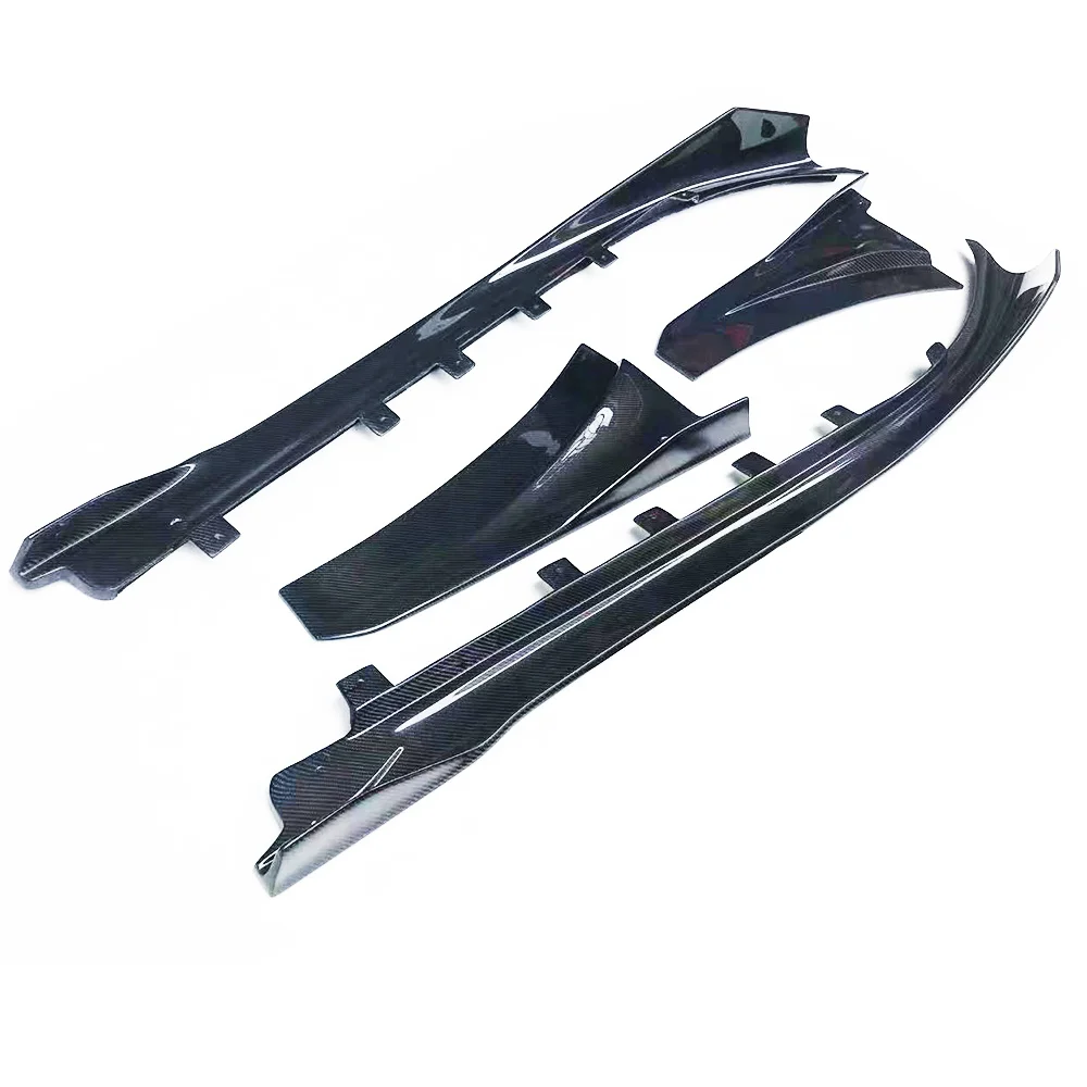 Carbon Fiber Side Bumper Extension Skirt Splitter for Bmw I8 2014 UP Auto Racing Car Styling Skirts Body kit