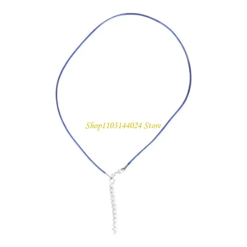 N5KE 1.5mm Leather Cord Necklace With Lobster Clasp Wax Rope Chain For DIY Necklaces Pendant Wax Cord Jewelry Findings