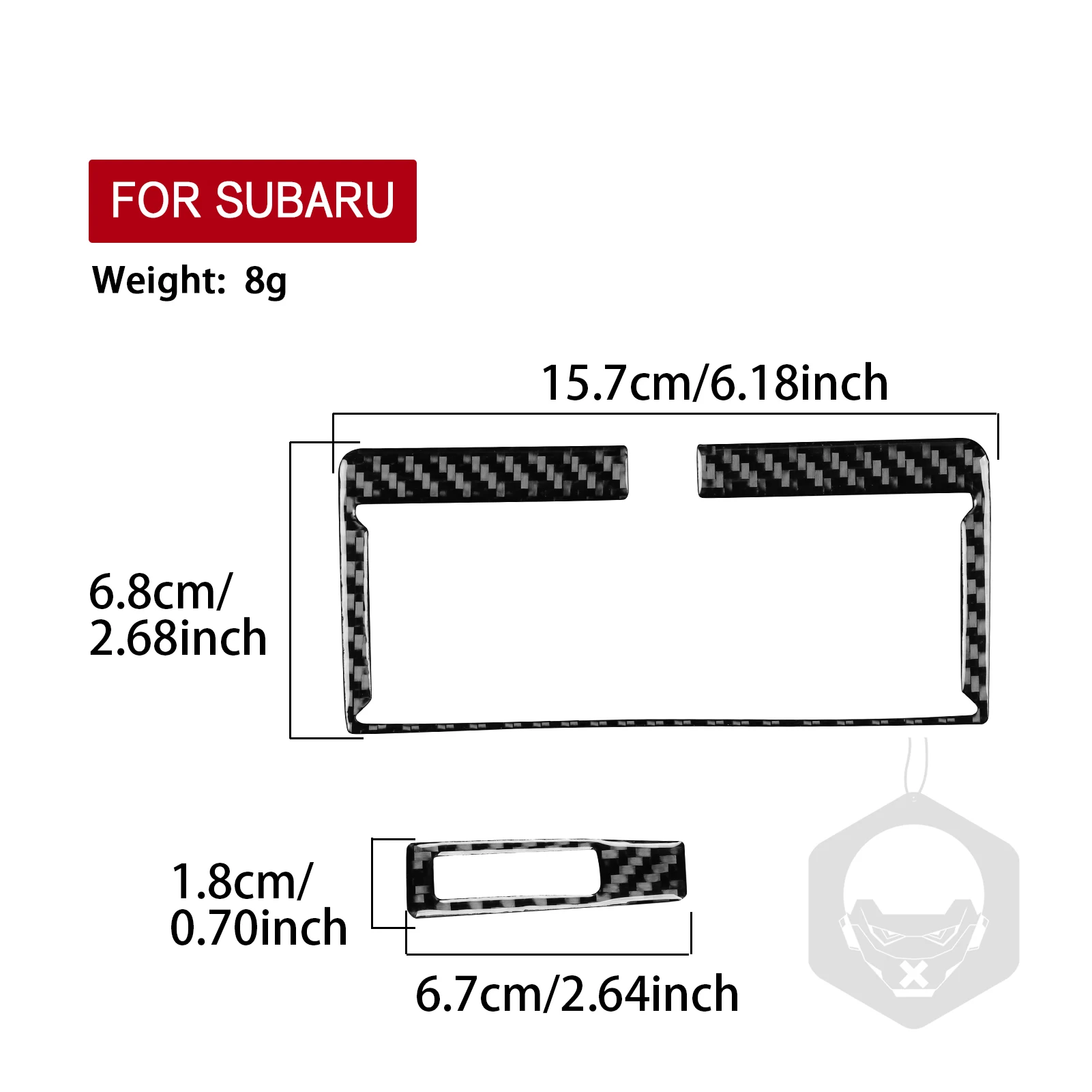 Real Carbon Fiber Car Accessories Rear Air Vent Trim Cover Soft Sticker For Subaru Forester SK 2019 2020 2021 2022 2023 2024 - view 6