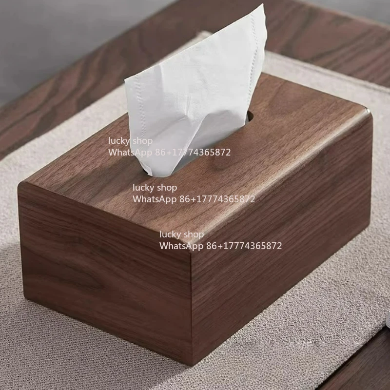 Tissue Box Solid Wood Drawing Carton Living Room Coffee Table Desktop